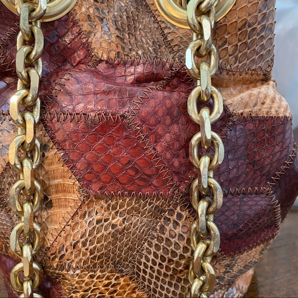 Delphine DELAFON Patchwork Python Bucket Bag - image 4